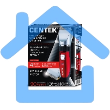 Машинка для стрижки Centek CT-2118 черный/красн