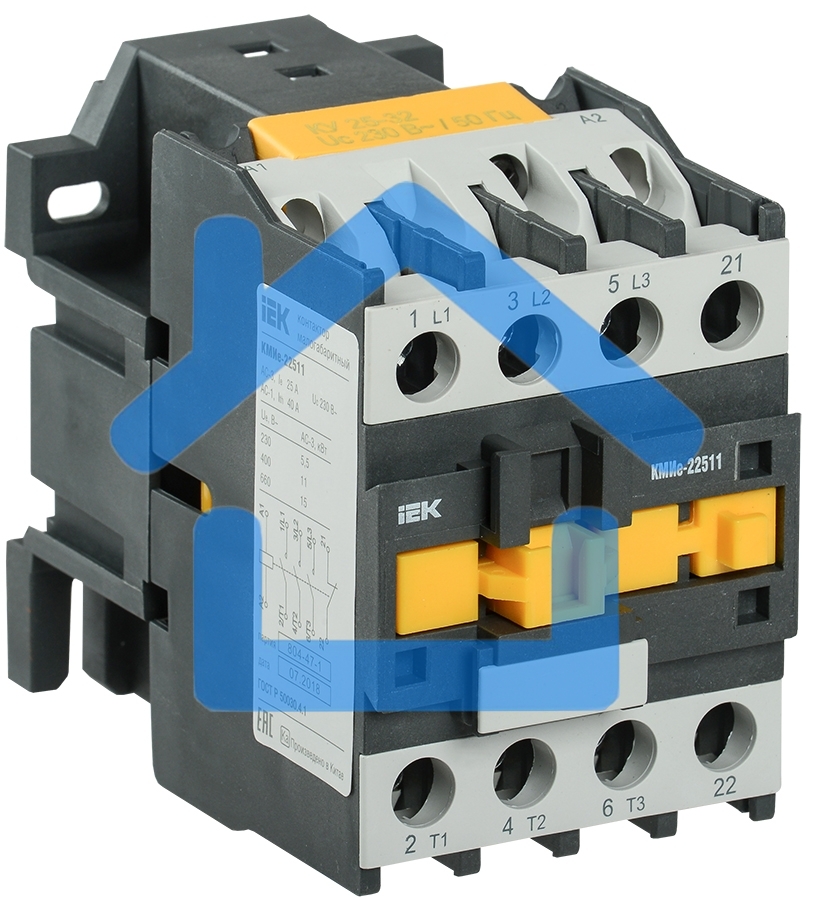 Контактор КМИе-22510 25А 230В/АС3 1НО ИЭК KKME21-025-230-10