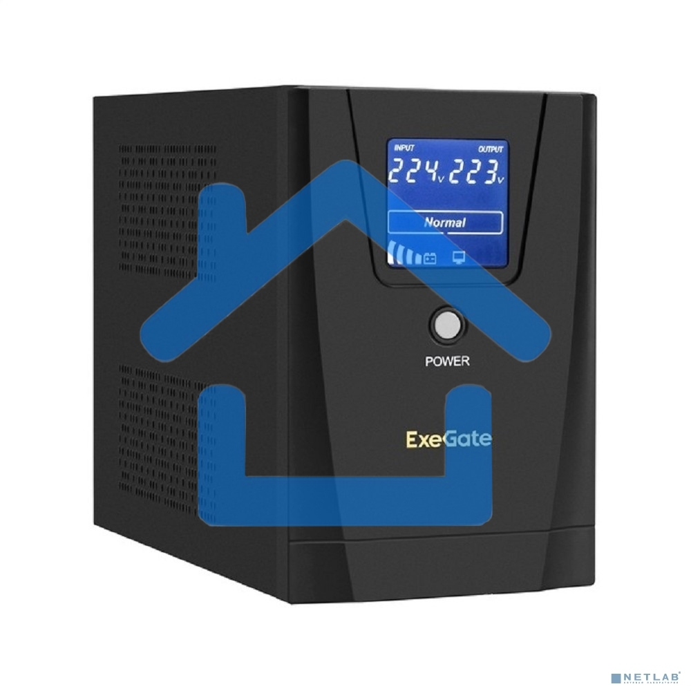 Источник бесперебойного питания ExeGate EX292804RUS SpecialPro Smart LLB-1600.LCD.AVR.2SH.3C13.USB 1600VA/950W, LCD, AVR, 2*Schuko+3*C13, USB, съемн.кабель, металлический корпус, черный