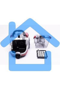 Пылесос Sharp ECNB16RR красный, 320/1600 Вт, уборка сухая, пылесборник контейнер 1 л