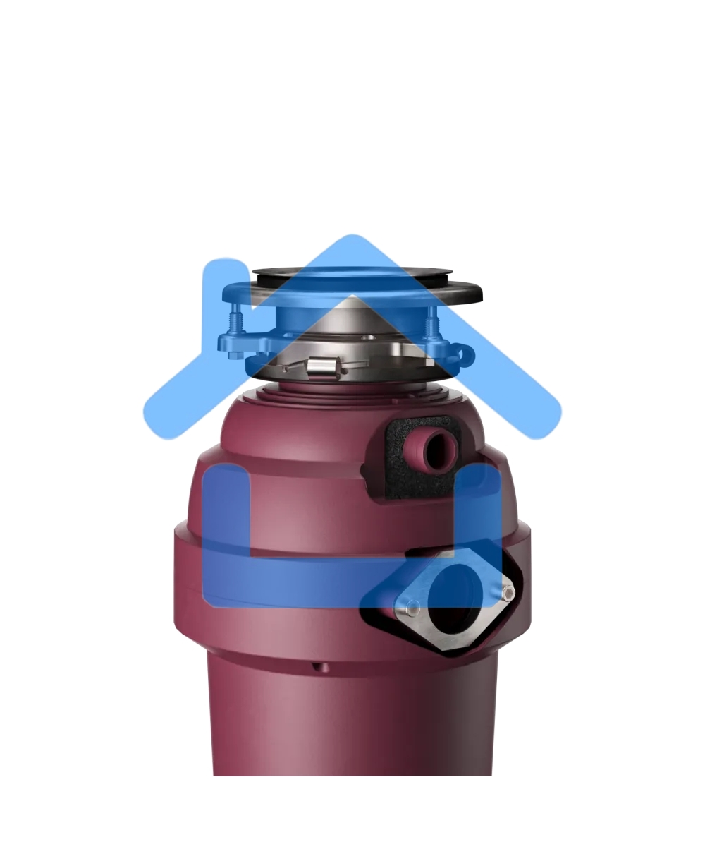 Измельчитель отходов Kuppersberg WS 750 V, High-Tech, мощность 750 Вт, 3800-4200 об/мин, защита от перегрева, авто выключение, DC мотор, шумоизоляция, уровень шума 70 дБ, винный