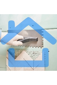 Гладилка нержавеющая 130х270 мм, зуб 10х10 мм, пластиковая ручка Rexant