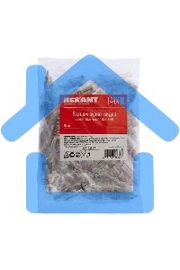 Разъем штекер RCA металл под винт черный/красный Rexant 14-0410