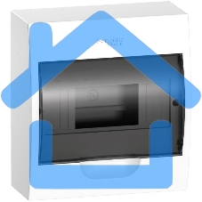 Бокс ОП EASY9 навесн. с прозрачной дверью 1ряд 8мод. SchE EZ9E108S2SRU