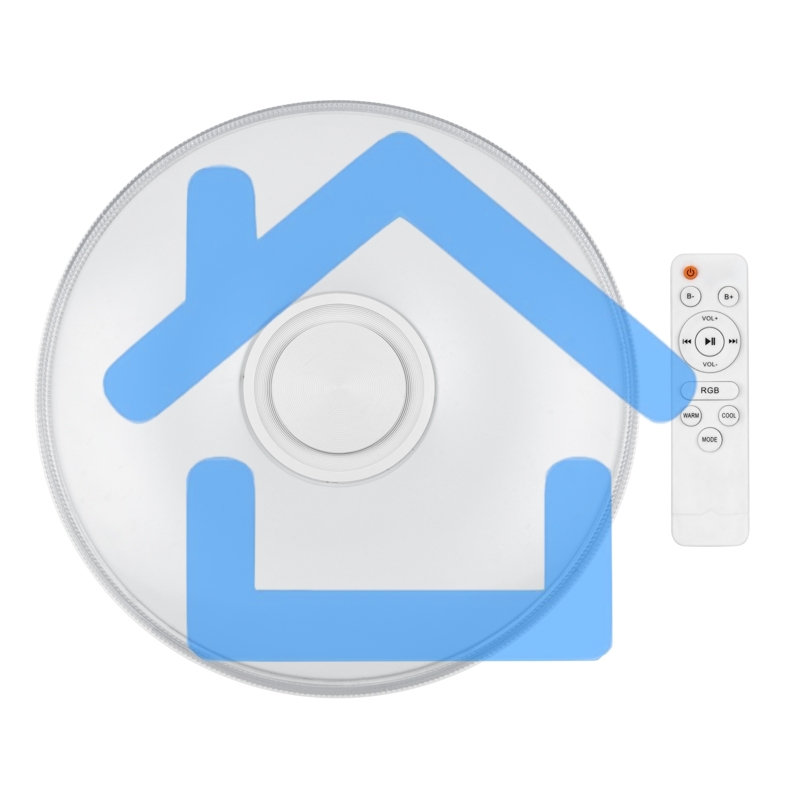 Светильник настенно-потолочный Rexant Fobos Melody 2700-6500 K RGB Bluetooth Sound с пультом и APP LED