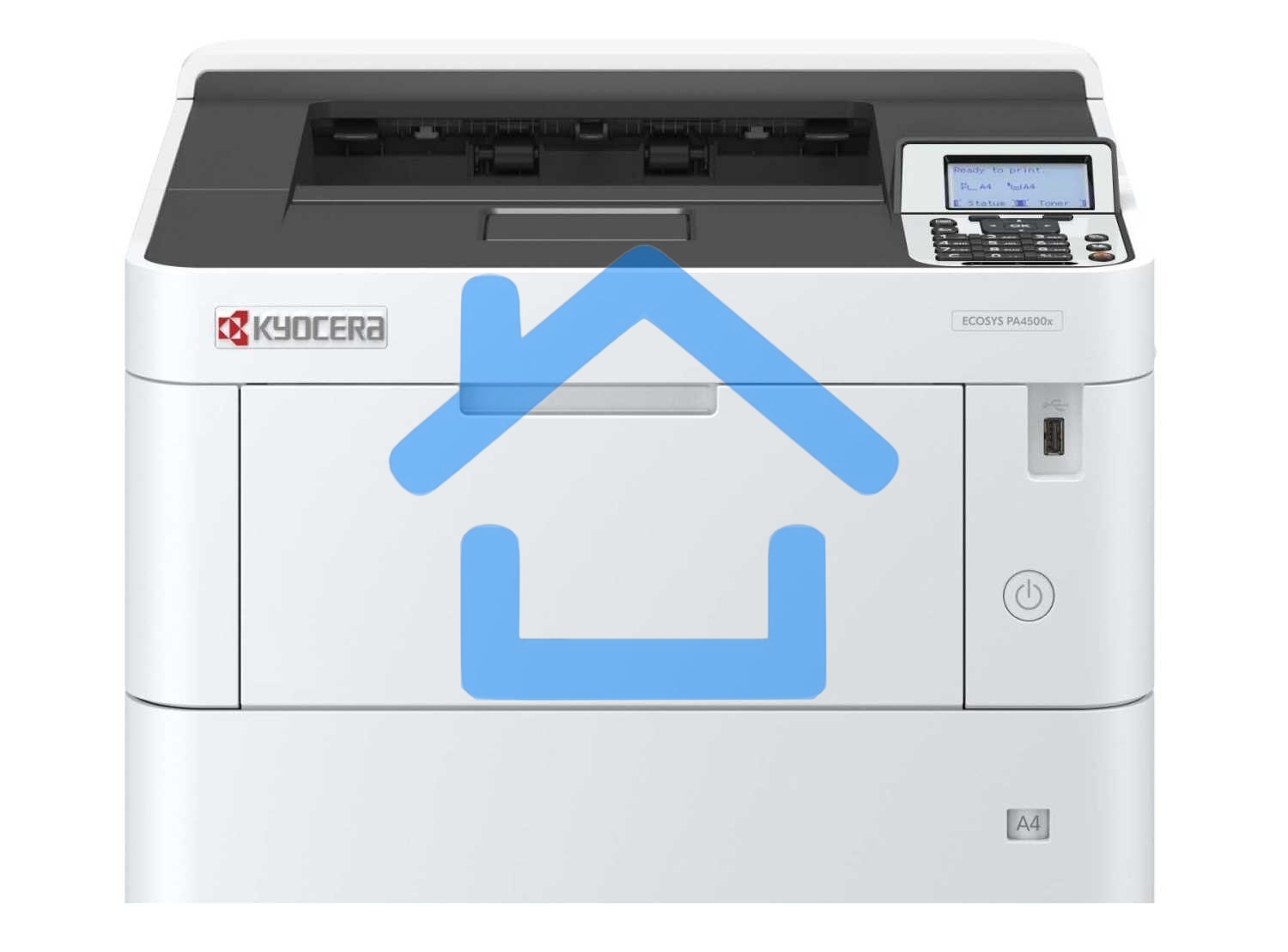 Принтер лазерный Kyocera Ecosys PA4500x (110C0Y3NL0), A4, ч/б, печ. до 45 стр/мин., 1200 x 1200 dpi, USB, RJ-45, Air Print, Mopria
