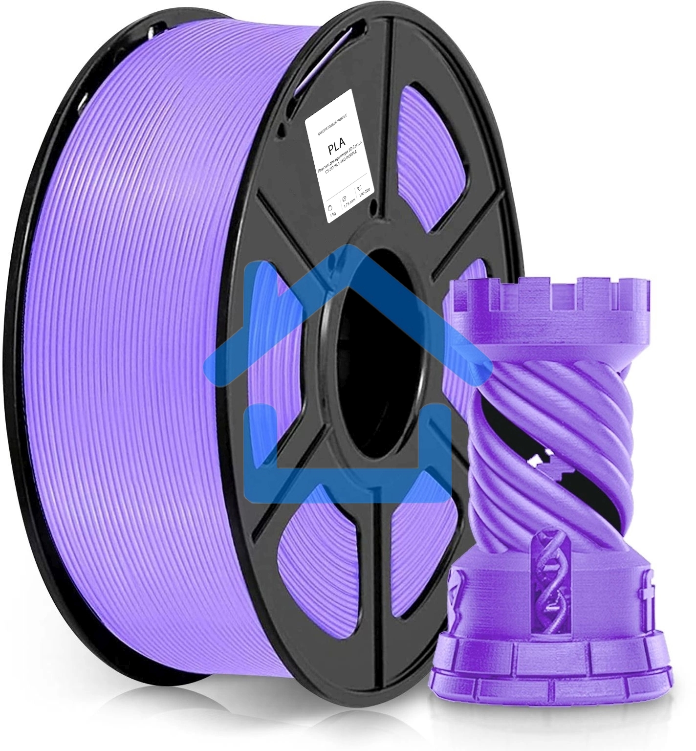 Пластик для принтера 3D Cactus CS-3D-PLA-1KG-PURPLE PLA d1.75мм 1кг L326м 1цв.