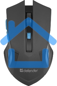 Мышь беспроводная Defender Accura MM-275 синий, 1600 dpi, радиоканал, USB, кнопки - 6
