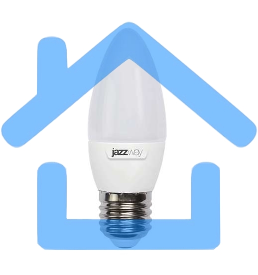 Лампа светодиодная PLED-SP C37 9Вт свеча 5000К холод. бел. E27 820лм 230В JazzWay 5001954A