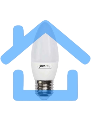 Лампа светодиодная PLED-SP C37 9Вт свеча 5000К холод. белый E27 820лм 230В JazzWay 5001954A