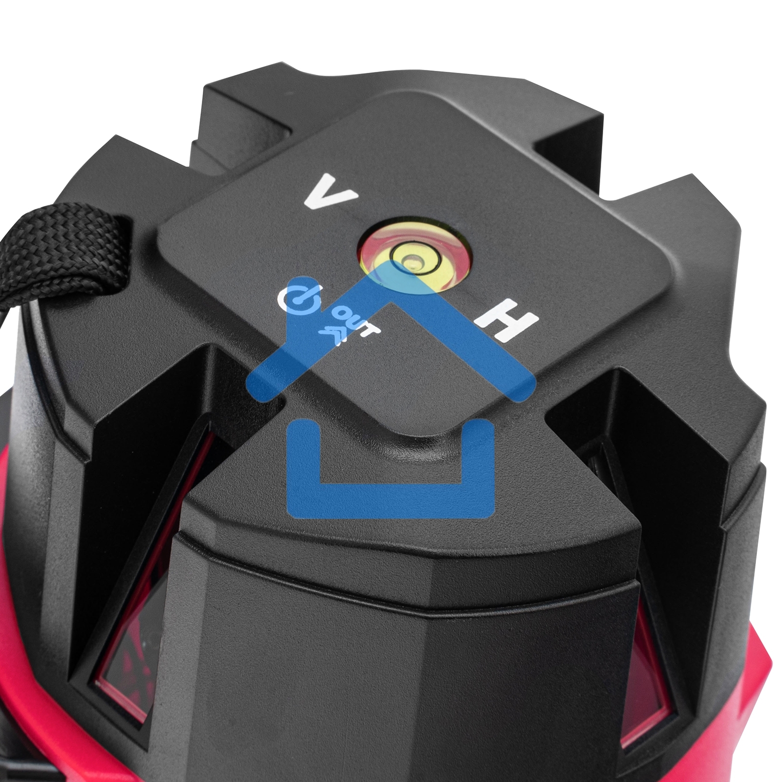 Лазерный уровень CRL-30R, 30 м, красный луч, батарейки, резьба 5/8