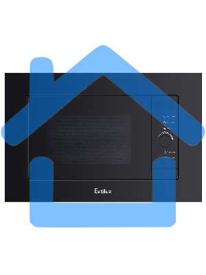 Микроволновая печь встраиваемая Evelux MW 253 B черный, 17 л, 700 Вт, поворотный механизм/сенсор