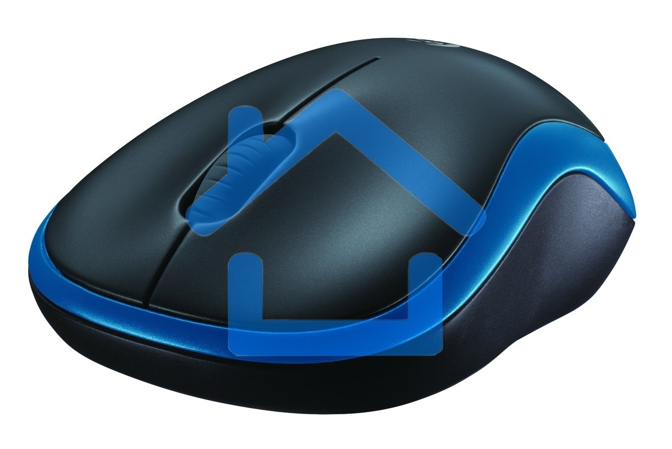 Мышь беспроводная Logitech M185 синий, 1000 dpi, радиоканал, USB, кнопки - 3