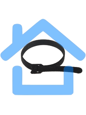 Хомут–липучка многоразовый 320х14 мм, черный (упак. 12 шт.) Rexant