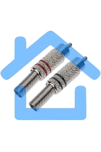 Разъем штекер Proconnect RCA металл пайка ZN черный/красный