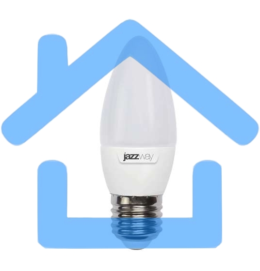 Лампа светодиодная PLED-SP C37 9Вт свеча 3000К тепл. бел. E27 820лм 230В JazzWay 5001923A