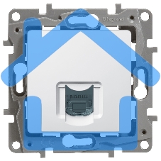 Розетка ETIKA RJ45 кат.5 UTP, бел. 