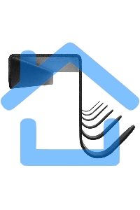 Вешалка Rexant навесная на дверь, 6 крючков, черный