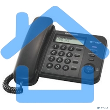 Телефон проводной Panasonic KX-TS2356RUB черный АОН,Caller ID,ЖКД,блокировка набора,выключение микрофона