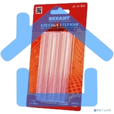 Клеевые стержни Rexant, Ø7 мм, 100 мм, прозрачные, 12 шт., блистер