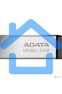 Флешка USB ADATA UR350 (UR350-32G-RSR/BK), 32 Gb, USB 3.2, R/W 100/15, серебристый/черный