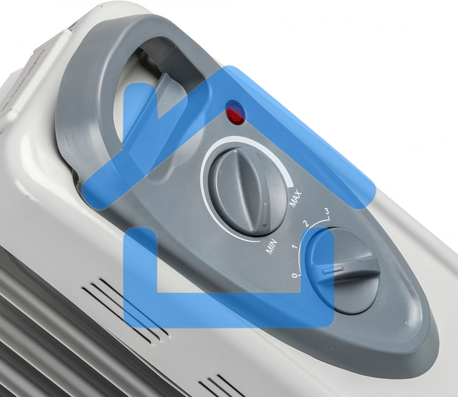 Обогреватель масляный Ресанта ОМ-12Н (11 секций) белый, 2500 Вт, 25 м2, термостат