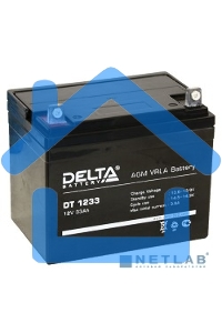 Батарея Delta DT 1233 (33 А\ч, 12В) свинцово- кислотный аккумулятор
