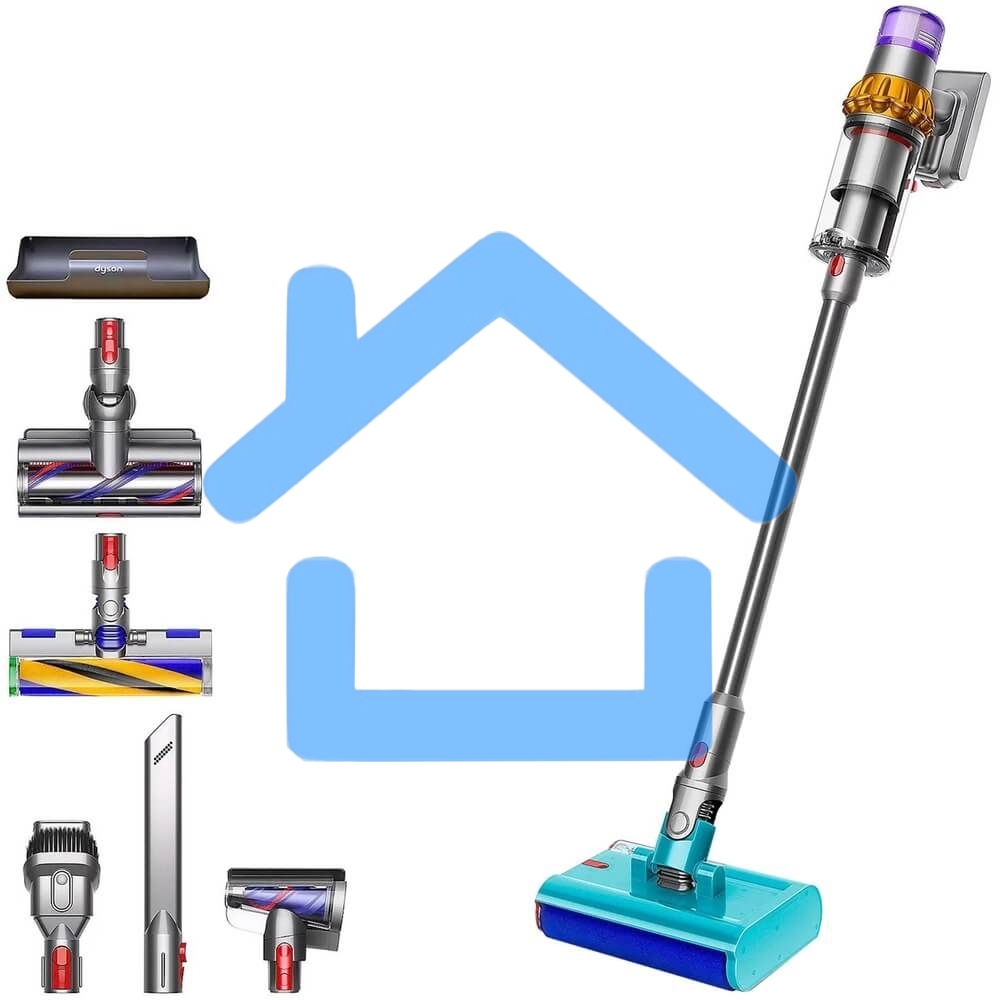 Пылесос вертикальный Dyson V15s Detect Submarine (448798-01) серый, питание от аккумулятора, 240 Вт, уборка влажная/сухая, пылесборник 0,76 л, работа от АКБ max 60 мин.