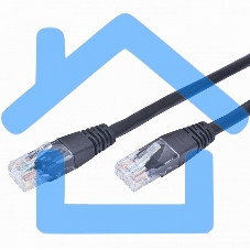 Патч-корд FTP Cablexpert кат.6, 1м, литой, многожильный черный