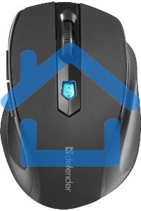 Мышь беспроводная Defender Ultra MM-315 черный, 1600 dpi, радиоканал, USB, кнопки - 6