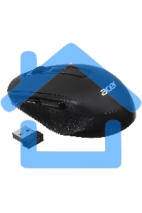 Мышь беспроводная Acer OMR070 черный, 1600 dpi, радиоканал, Bluetooth, USB, кнопки - 6