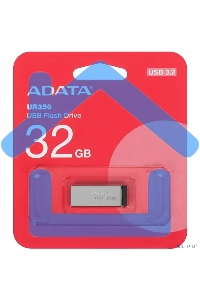 Флешка USB ADATA UR350 (UR350-32G-RSR/BK), 32 Gb, USB 3.2, R/W 100/15, серебристый/черный