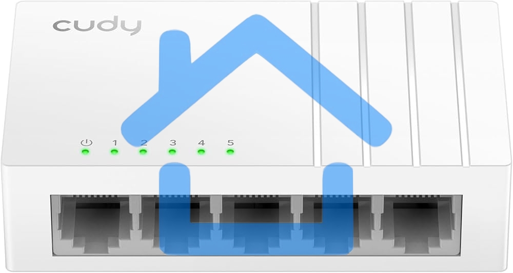 Коммутатор 5-Port Gigabit Desktop Switch, 5 10/100/1000M RJ45 Ports, Loop Detection, Desktop Plastic Case, Power Saving, Plug & Play, Wall-Mount, Power Adapter Not Included