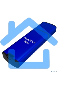Флешка USB Maxvi MP2 blue (FD16GbUSB20C10MP2), 16Gb, USB 2.0, R/W 15/5, синий/черный