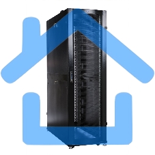 Шкаф серверный ПРОФ напольный 48U (600x1200) дверь перфор. 2 шт., черный, в сборе