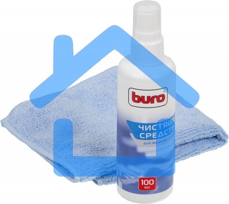 Чистящий набор (салфетки + гель) Buro BU-S/MF (салфетка и спрей) для экранов и оптики блистер 100мл