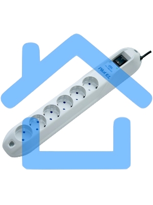 Сетевой фильтр Pilot GL 6 розеток (5 евро + 1 без заземления) 3 м Surge protector Pilot GL 6 outlets (5 euro + 1 without ground) 10A / 2.2kVt, 3m