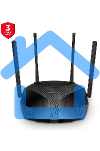 Роутер Mercusys MR70X AX1800 Dual-Band WiFi 6 Router, 574 Mbps at 2.4 GHz + 1201 Mbps at 5 GHz,4× Fixed External Antennas, 3× Gigabit LAN Ports, 1× Gigabit WAN Port, 1024-QAM, OFDMA, Router/Access Point Mode, MU-MIMO, WPA3, TWT, BSS Color