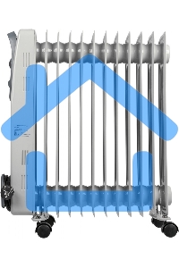 Обогреватель масляный Ресанта ОМ-12Н (11 секций) белый, 2500 Вт, 25 м2, термостат