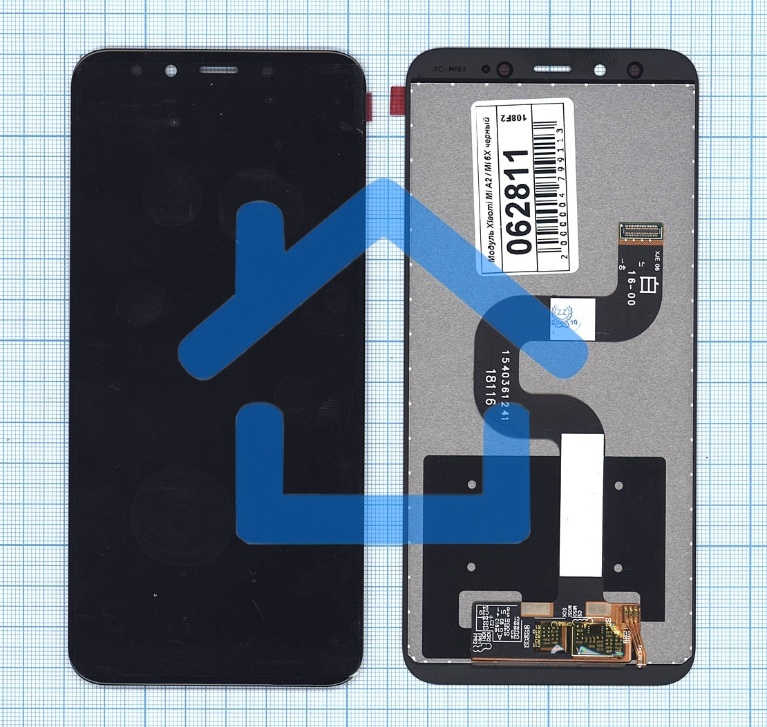 Дисплей для Xiaomi Mi A2 / Mi 6X черный