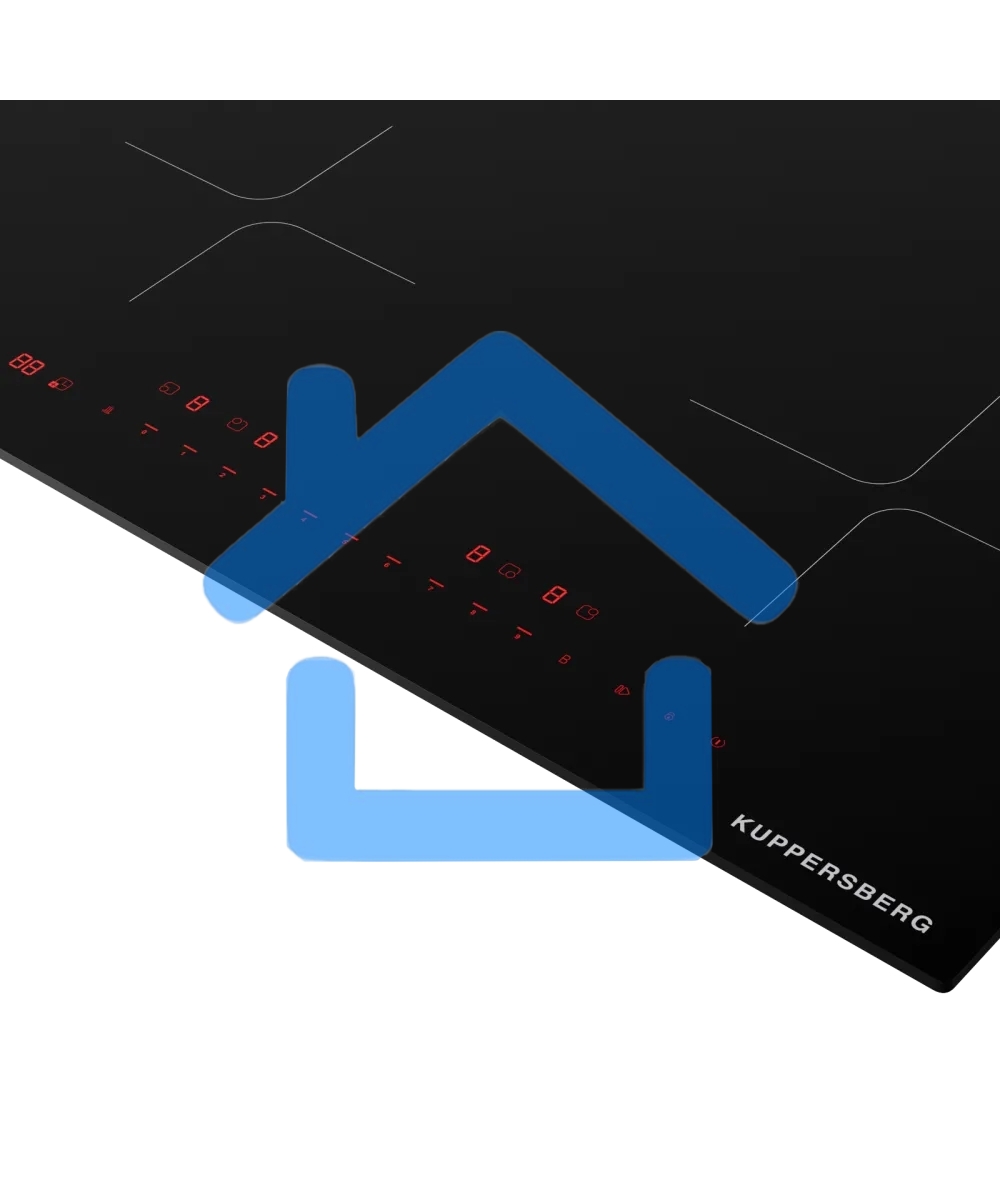 Варочная поверхность Kuppersberg ICI 605, индукционная, inverter, High-Tech, 60 см, пауза, таймер, блокировка панели управления, автоматическое отключение, бустер, 9 уровней мощности, прямые края, индикация остаточного тепла, сенсорное управление/invisibl