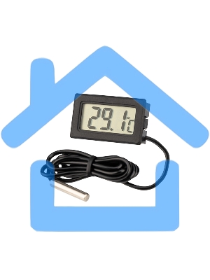 Термометр электронный с дистанционным датчиком измерения температуры Метеостанции Rexant RM-01 70-0501