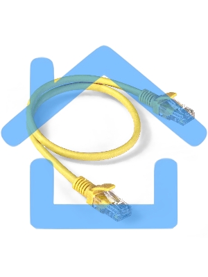 Патч-корд ExeGate EX286376RUS UTP-RJ45-RJ45-5e-0,5M-LSZH-YL, UTP, cat.5e, LSZH, 0.5м, желтый