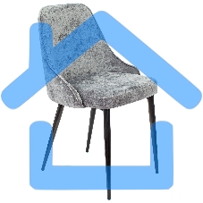 Стул для кухни Бюрократ KF-5_2 Light 19, комплект 2шт серый металл черный на ножках (KF-5/LT19_2)