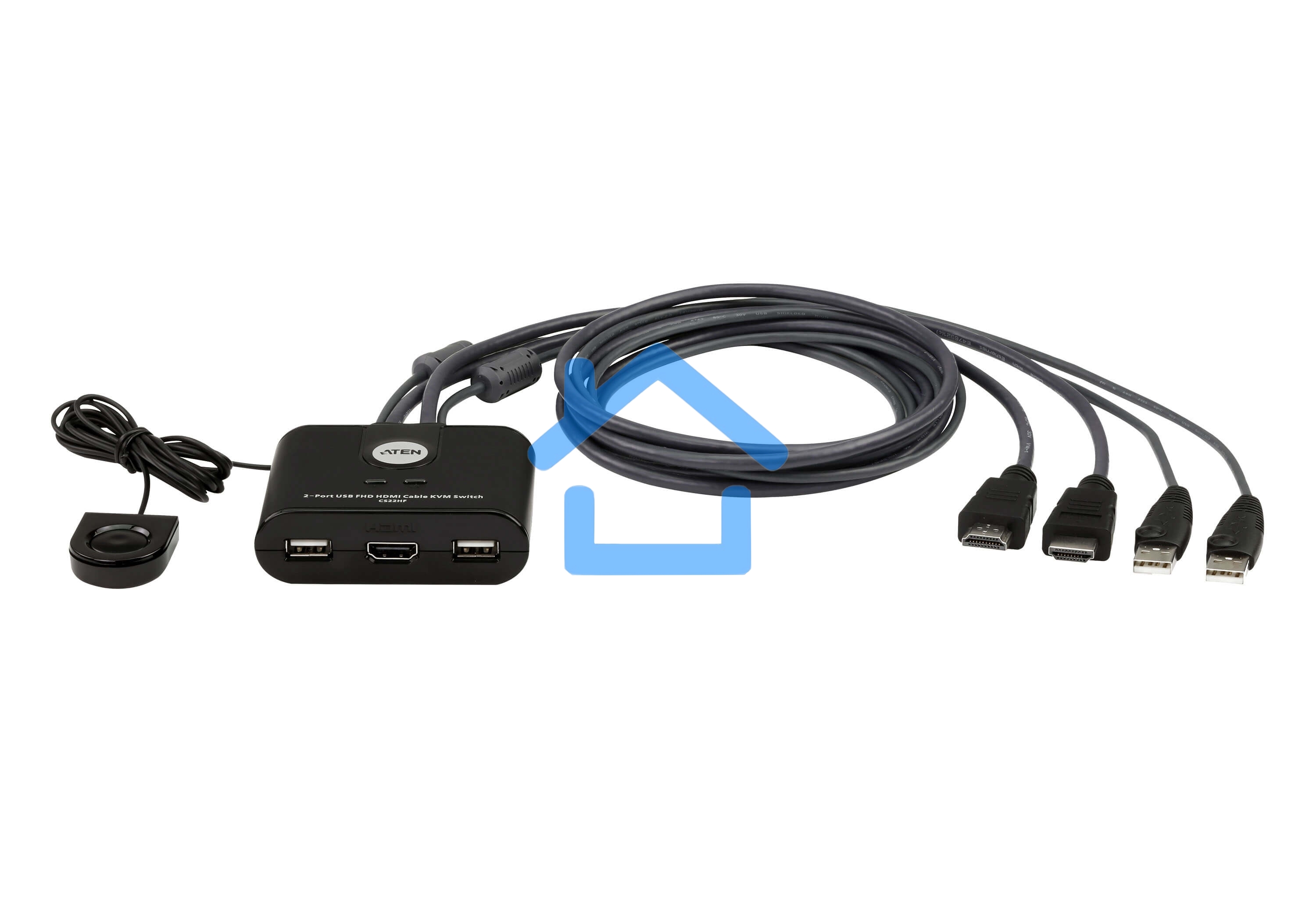 Переключатель KVM 2-Port USB FHD HDMI Cable KVM Switch
