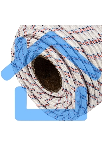 Фал плетеный СИБРТЕХ 93968 24-прядный полипропиленовый с сердечником 12 мм, бухта 100 м, 1000 кгс, Россия