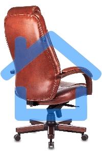 Кресло руководителя Бюрократ T-9923WALNUT светло-коричневый Leather Eichel, кожа, крестовина металл/дерево