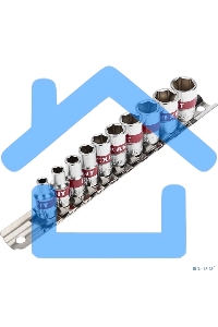 Набор торцевых головок Rexant 12-8316, 1/4, шестигранные, CrV, 10 шт., 4-13 мм