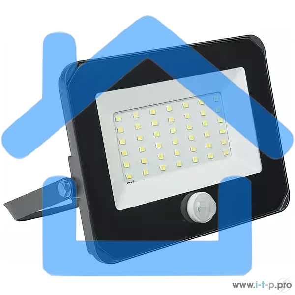 Прожектор Iek LPDO602-30-65-K02 СДО 06-30Д светодиодный черный с датчиком движения IP54 6500K