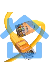 Патч-корд GCR прямой 1.0m LSZH UTP кат.6, желтый, 24 AWG, литой без фиксатора, ethernet high speed, RJ45, T568B